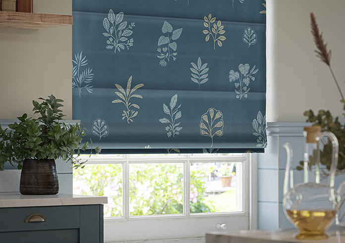 Botanical Velvet, Oceania - Motorised Roman Blind - Image 5